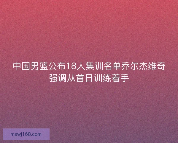 中国男篮公布18人集训名单乔尔杰维奇强调从首日训练着手